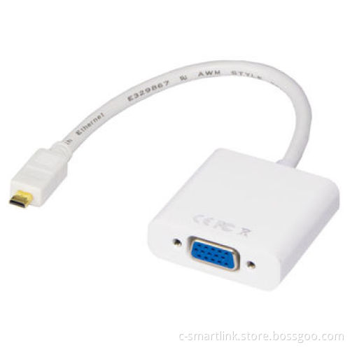 Micro HDMI to VGA with Audio Adapter, 0.15m